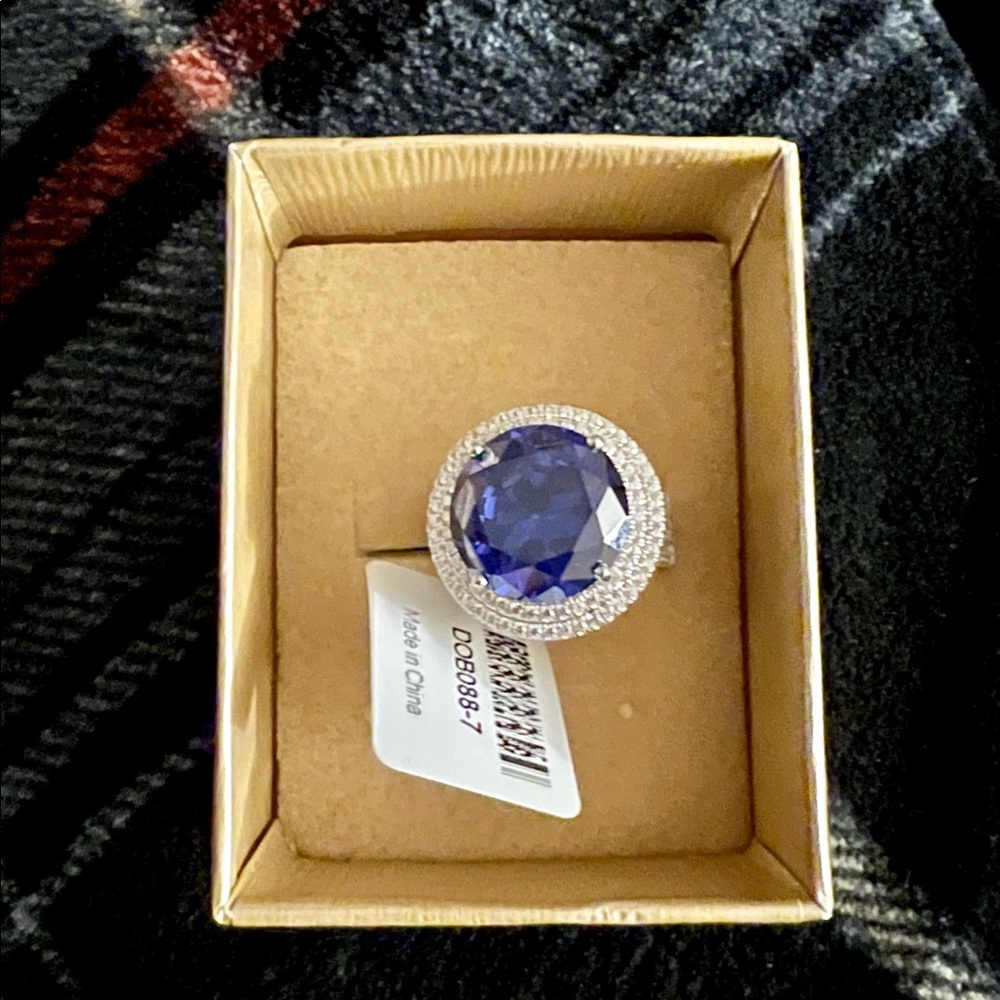 TANZANITE & DIAMOND Bella Luce 23 CTW RING Size 7 EXQUISITE!